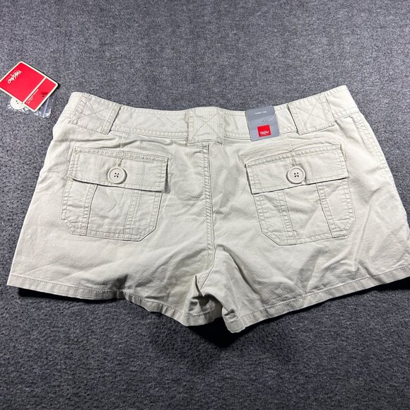 Vintage Y2K Mossimo Mini Micro Khaki Brown Low Rise Shorts Short Sz 13 NWT - Picture 10 of 16